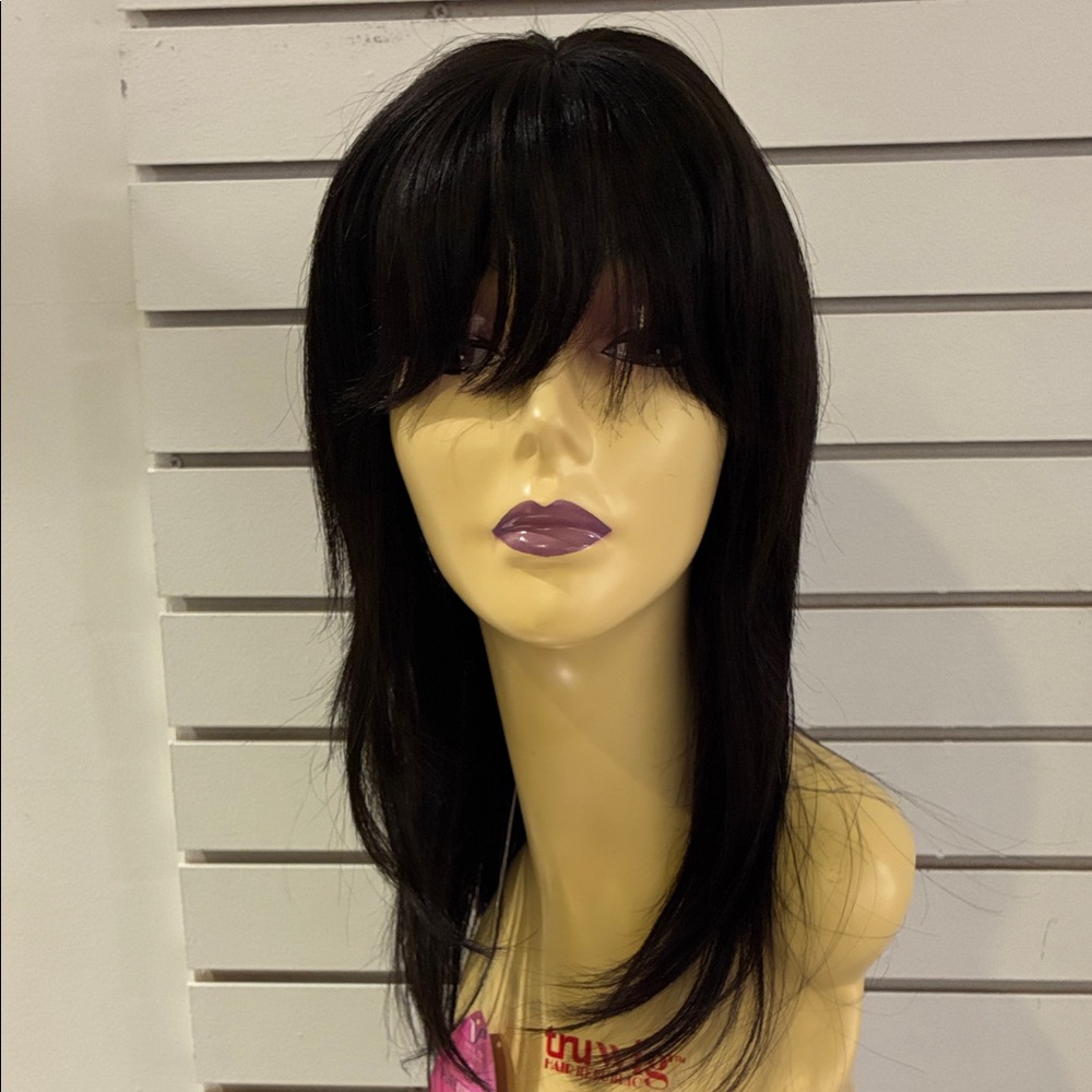 100% human hair full wig black